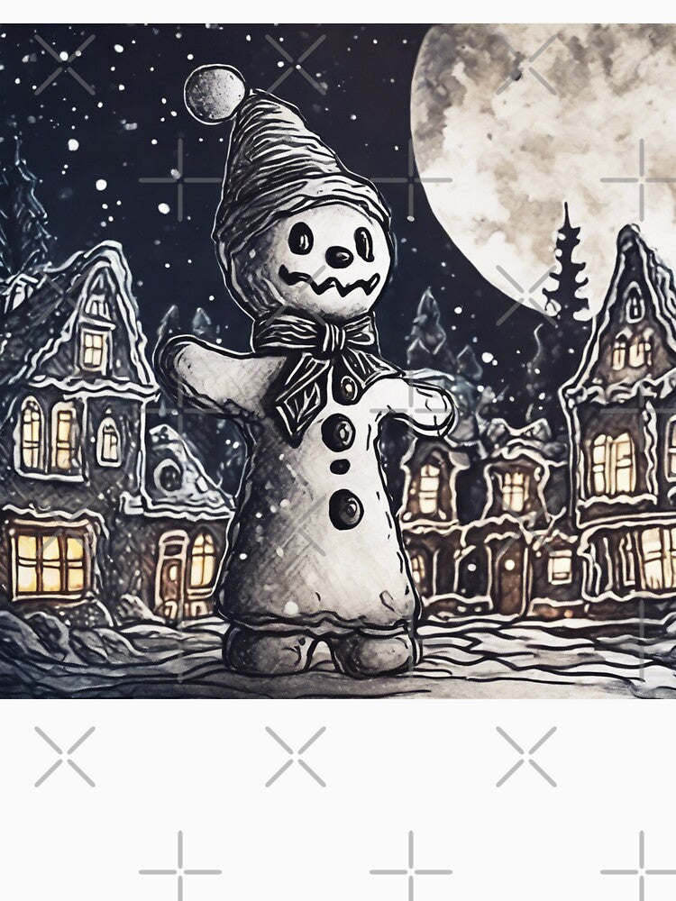 Christmas and Holiday Gingerbread man - Watercolor & Ink 18 by KBMediaArt