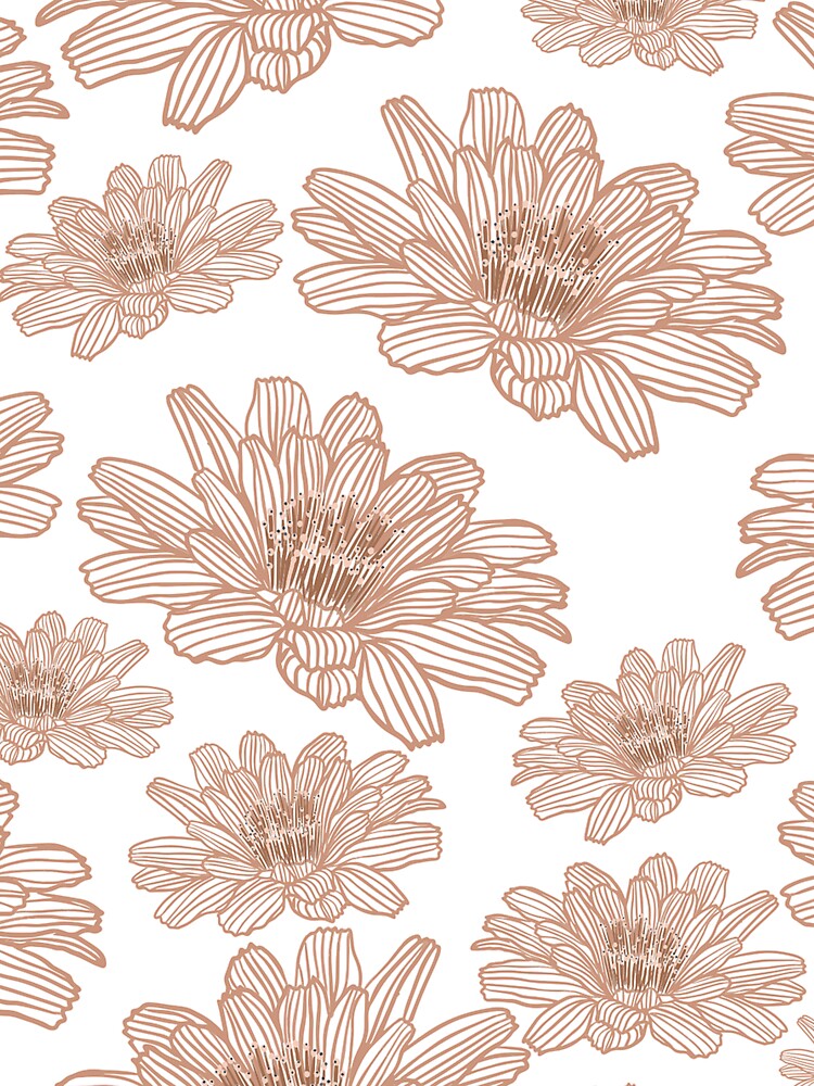 Brown Flowers Pattern by GoDesign1