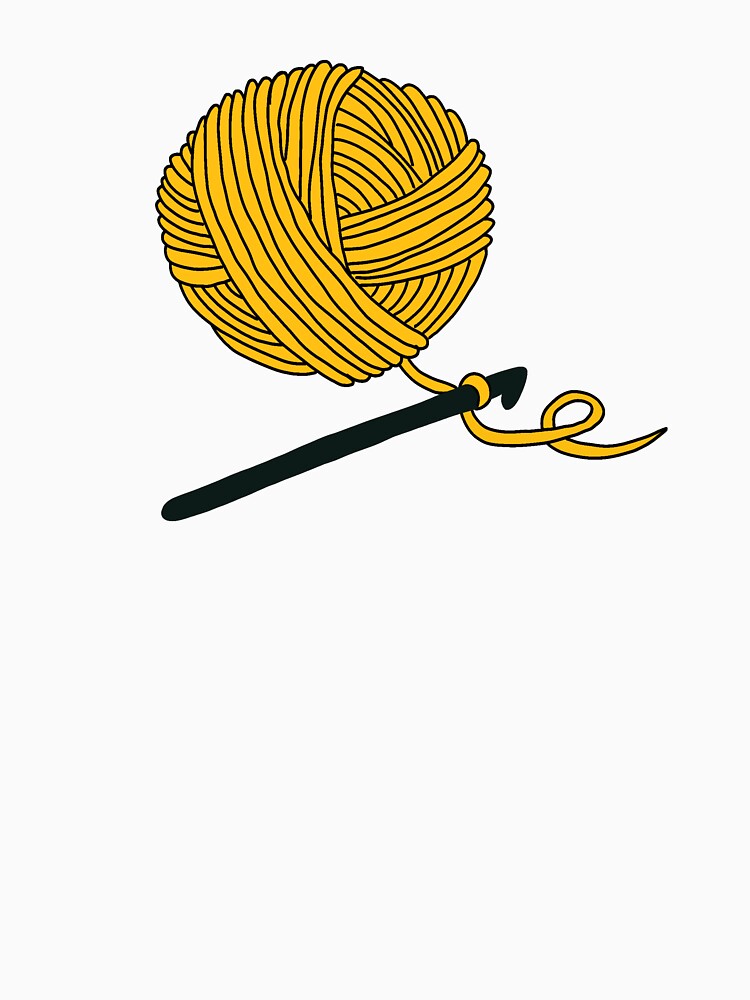 Hobby Illustrations: Yellow Orange Crochet by ChriseryMerch