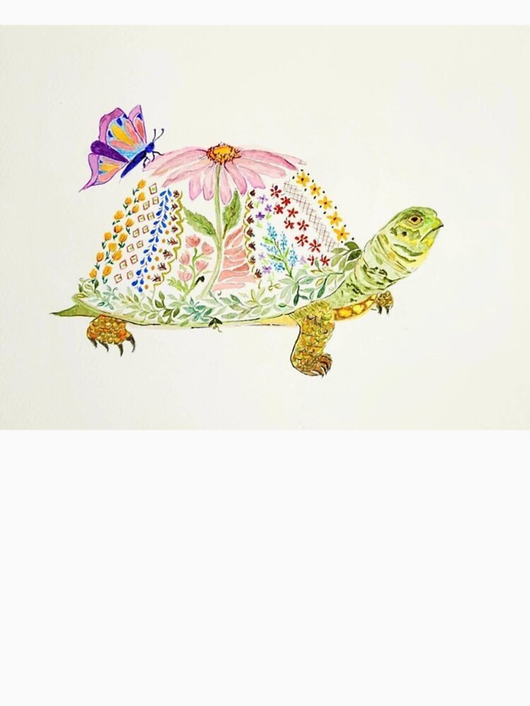 Hand drawn Flower Turtle by felixsshop