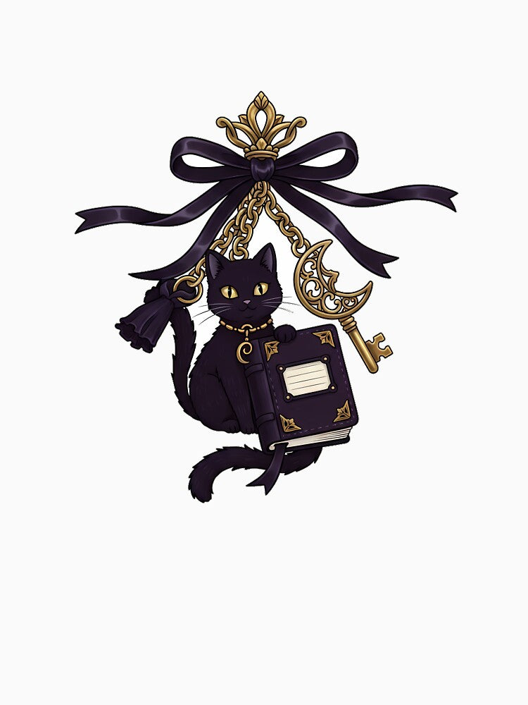 Black Cat Journal Charm Gift by IllumeInk