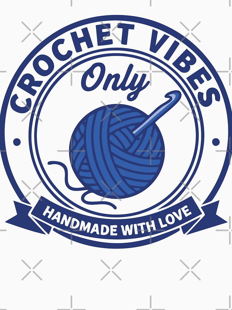 Crochet Vibes Only Handmade With Love Crochet by LuminOrb