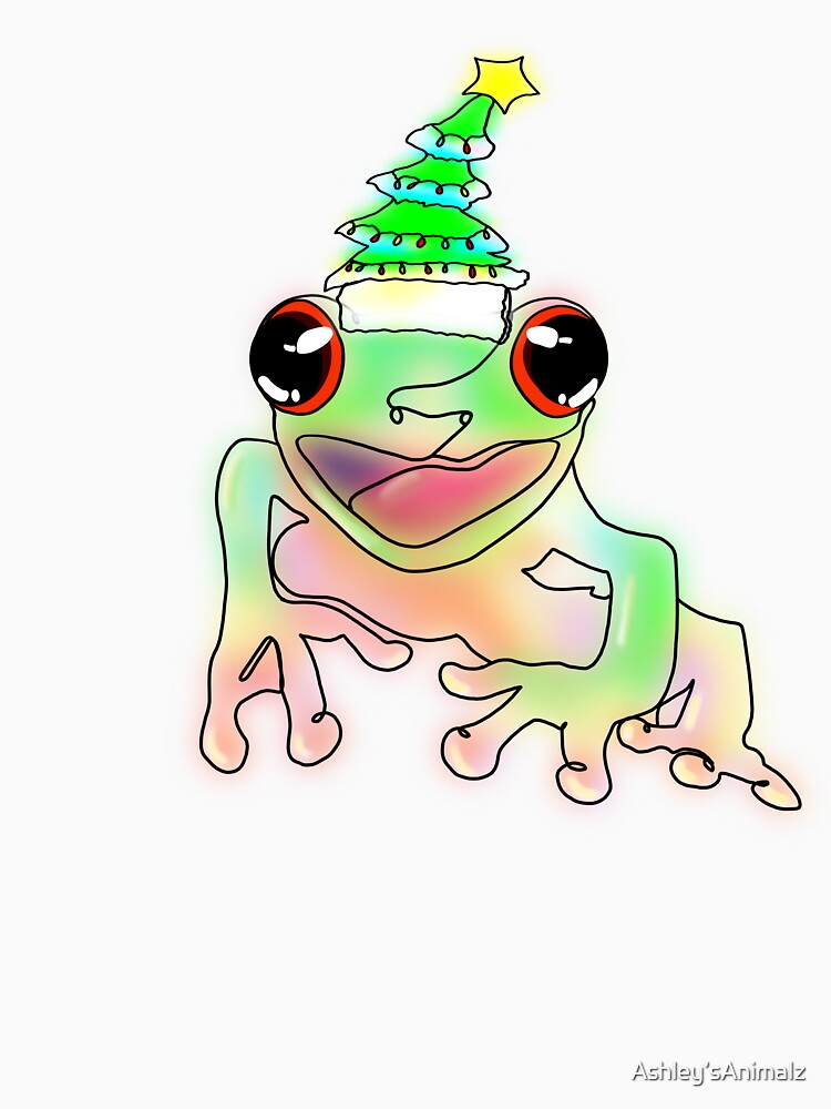 Frog Wearing a Christmas Tree Hat – animalzinhats by Ashley’sAnimalz