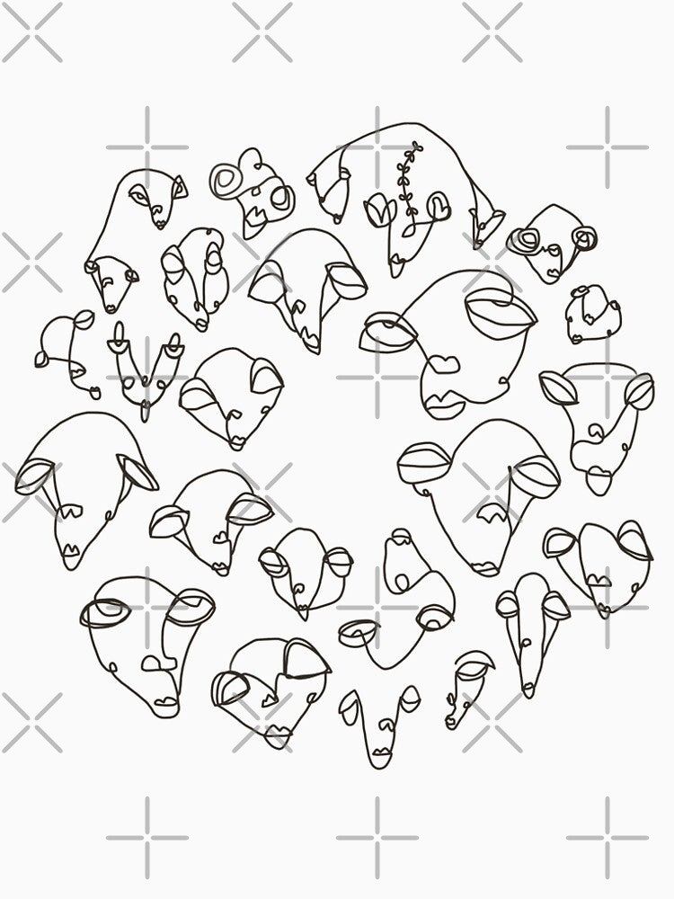 Minimalist Assorted Faces by minterial