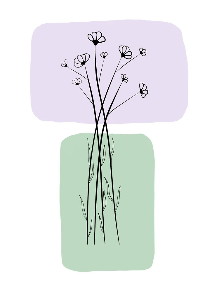 Purple Flower Art by sophiadiya