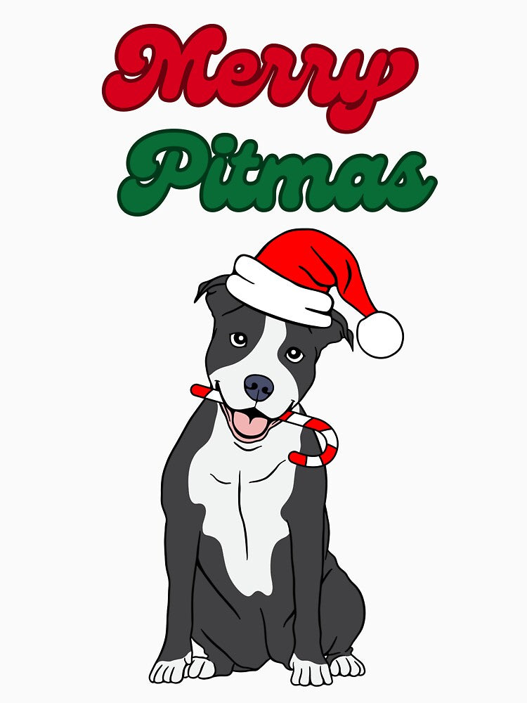 Merry Pitmas Blue Candy Cane by BrindleBabes