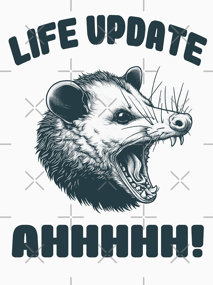 Life Update Funny Screaming Opossum by BelkaMed