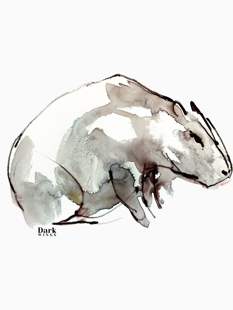 Pumpkin Sitting - Watercolor Style by DarkWingsWild