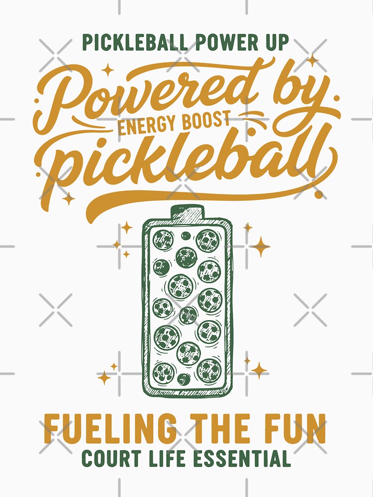 Pickleball Powered By Pickle Ball Funny Player by LuminOrb