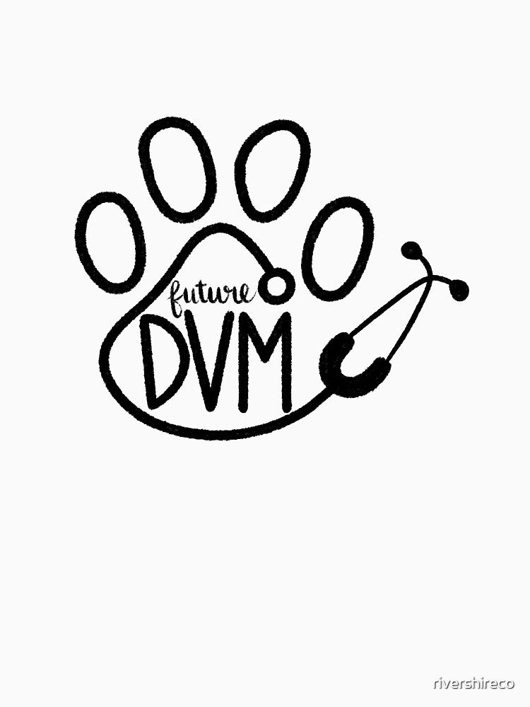 future DVM pawprint & stethoscope by Rivershire Collective