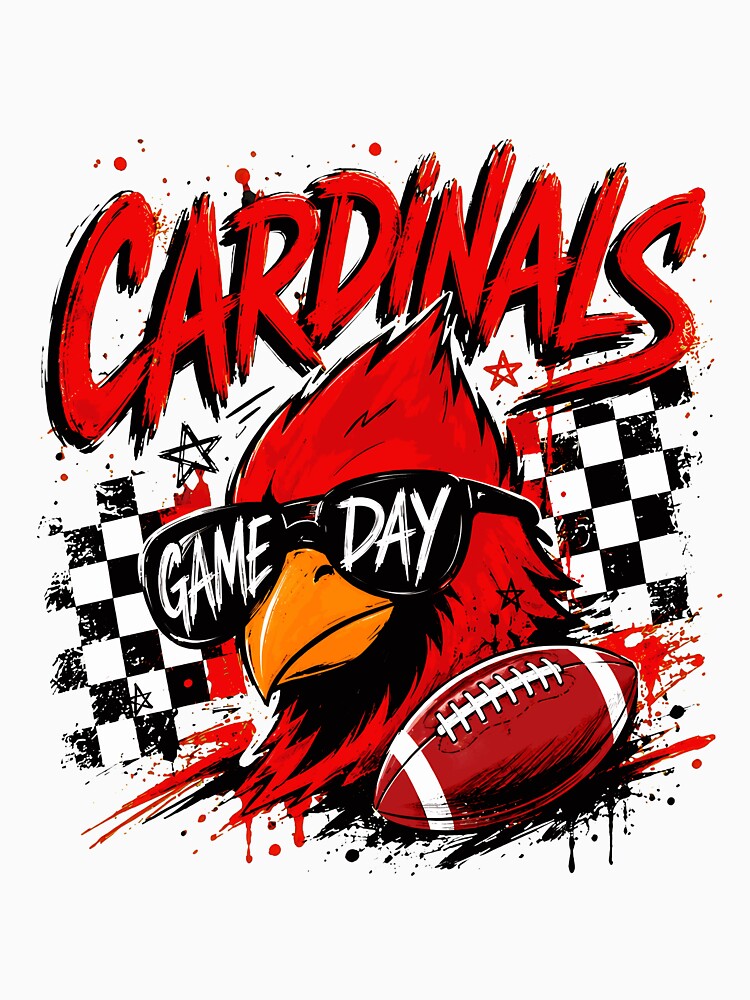 Bold Cardinal Game Day Football Fan by drigue