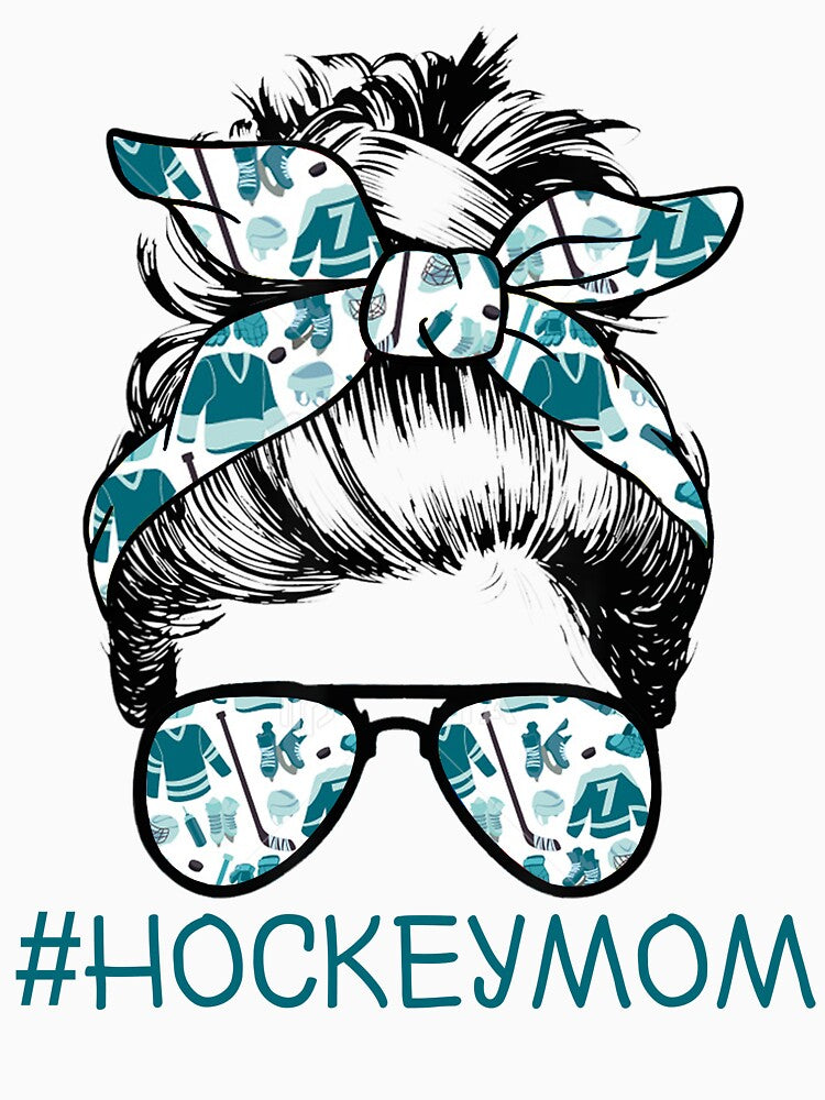 Messy Hair Bun Hockey Mom by Buyeseoshop