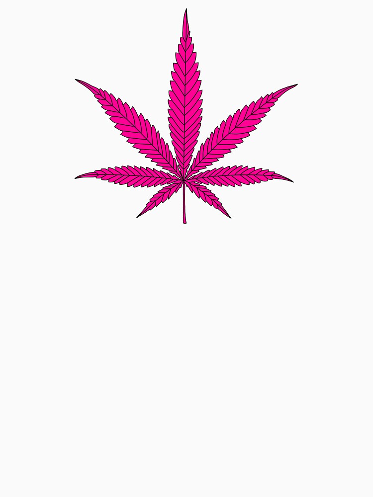 Pink Marijuana Leaf by Threehitsdeep