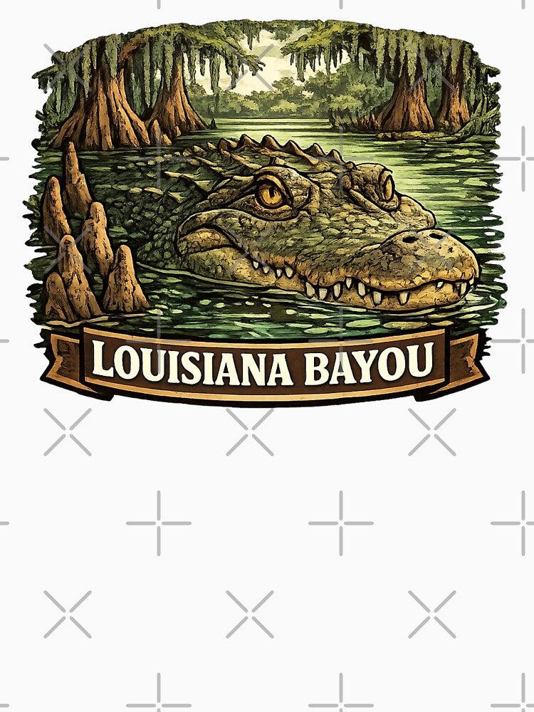Louisiana Bayou Alligator - Cypress Swamp by Myra365Art Unisex