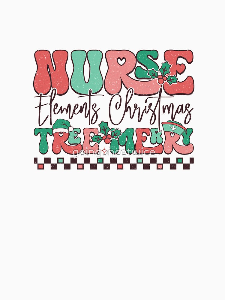 Nurse Elements Christmas Tree Merry by goingoncetwice