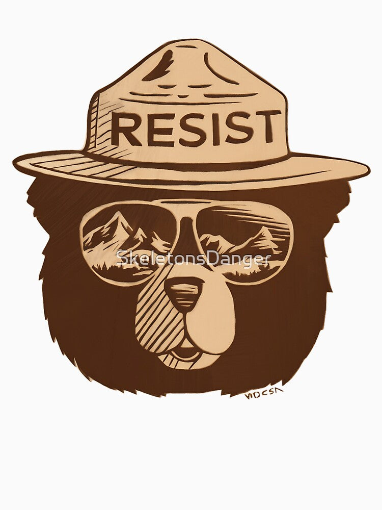 Protect our national parks stand with smokey the bear resist park save environment Service by SkeletonsDanger