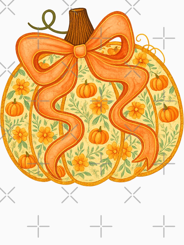 Grandmillennial Fall｜grandmillennial decorating｜grand millennial coquette bow｜preppy grand millennial png｜fall coquette pumpkin png｜fall bow by PixelBlooming