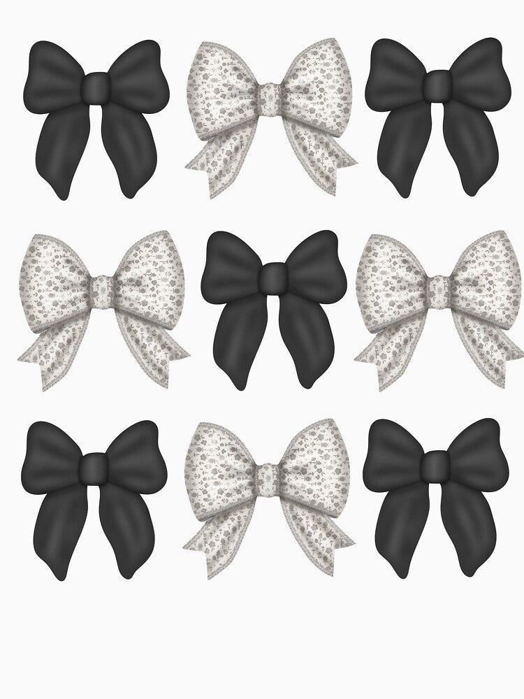 coquette black & neutral bows by skeinappeal