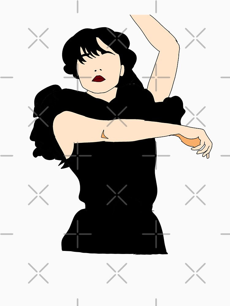 wednesday addams dance transparent stickers t-shirts water bottles by starletteshop