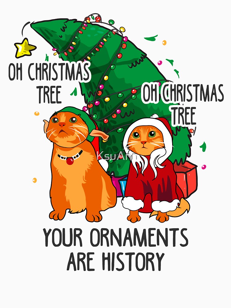 Funny Meme Cats Christmas Men Kids Women Cat Ugly Christmas by KsuAnn