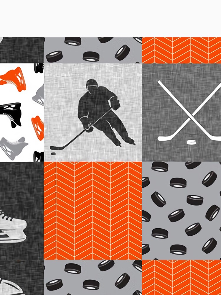 Orange Ice Hockey Patchwork by LucianaShop