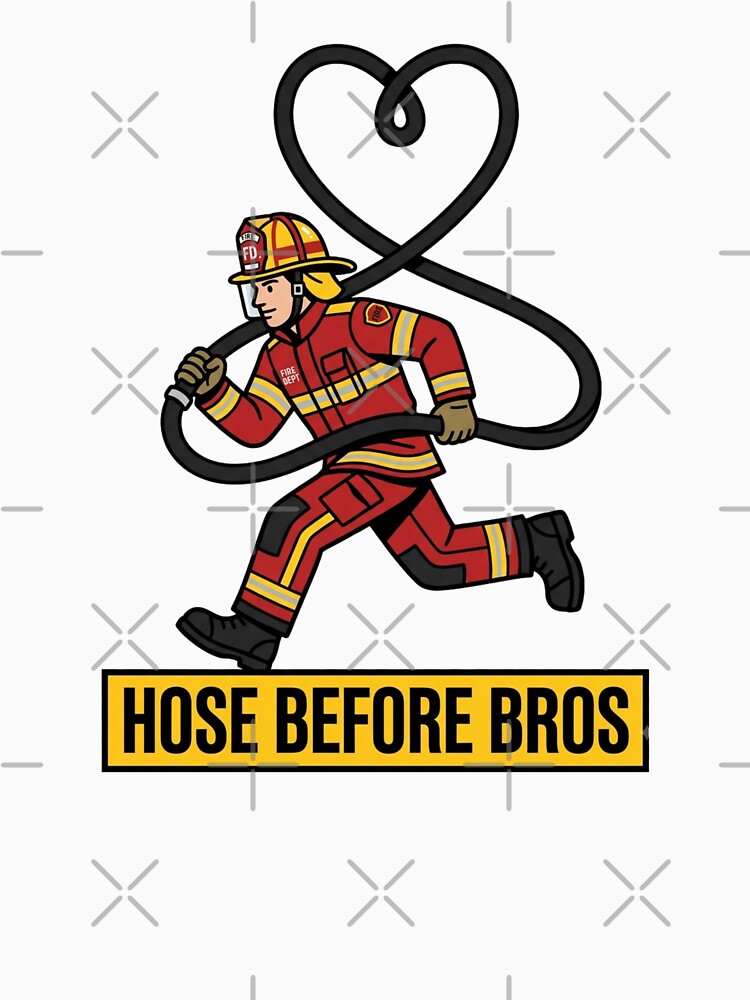 Funny Firefighter Hose Heart Trade by NeonNerd Studio