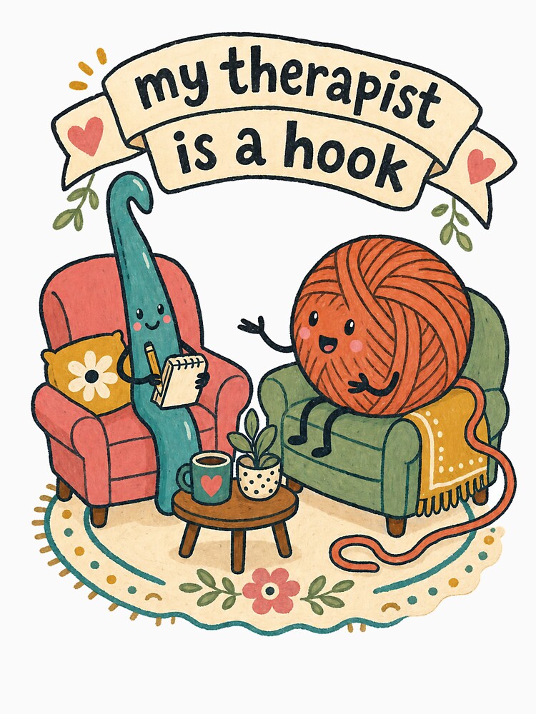 My Therapist Is a Crochet Hook by VisualArtsOasis