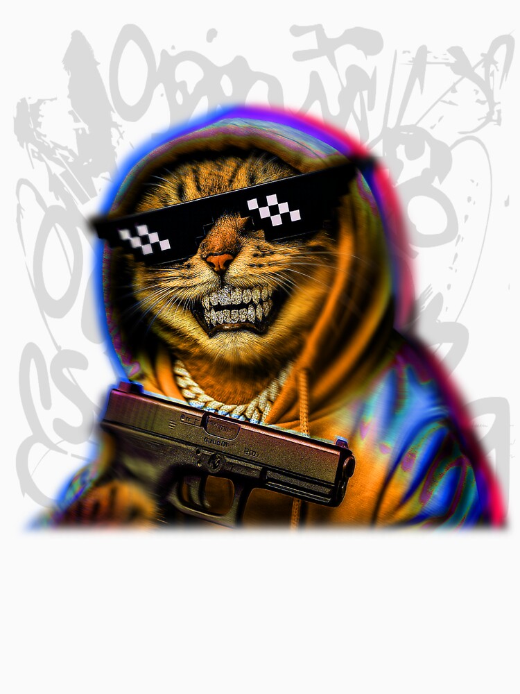 Funny Meme Cat Gang Cool by RebeccaLittlee