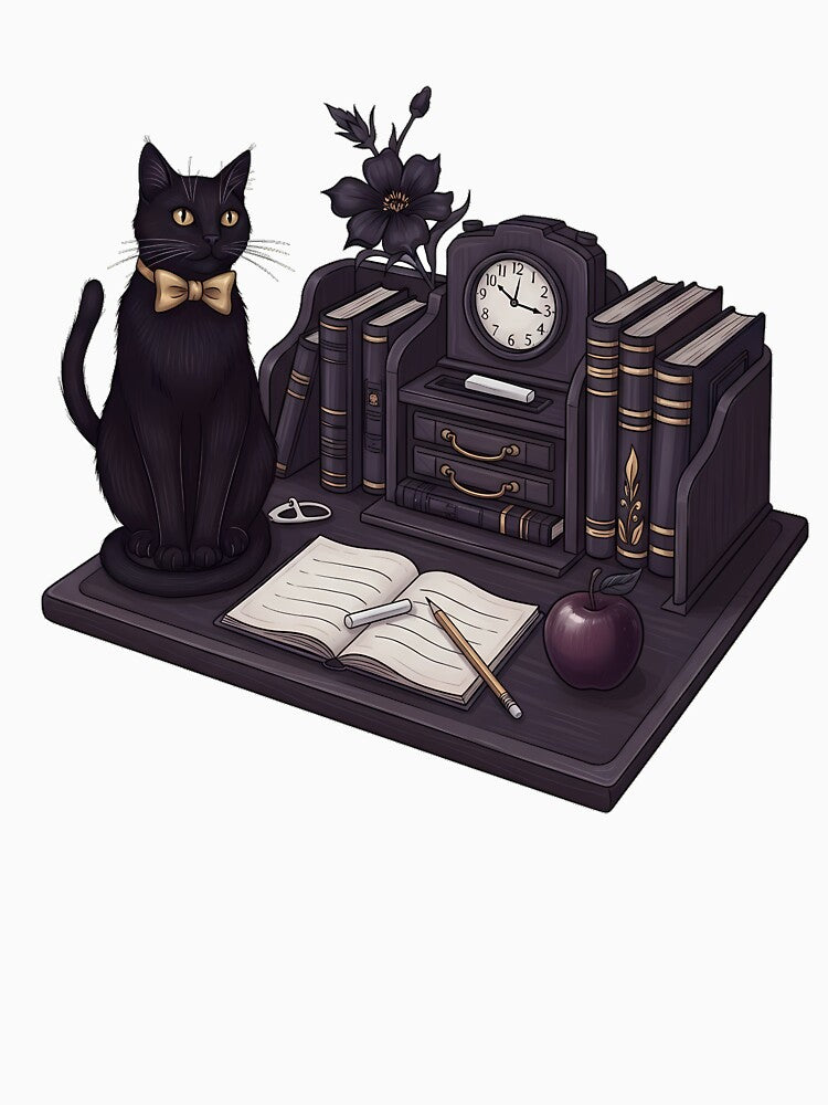 Dark Academia Teacher Cat Gift by IllumeInk