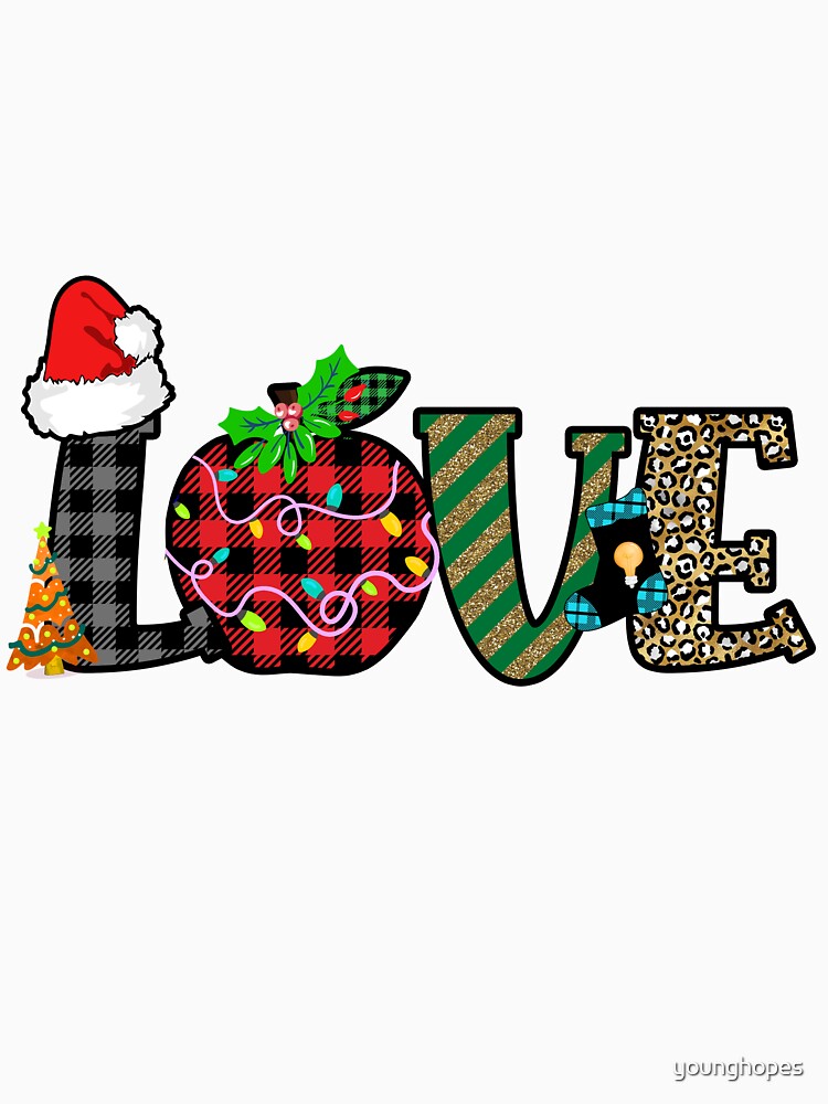Love Teacher I Christmas Holiday Teacher by younghopes