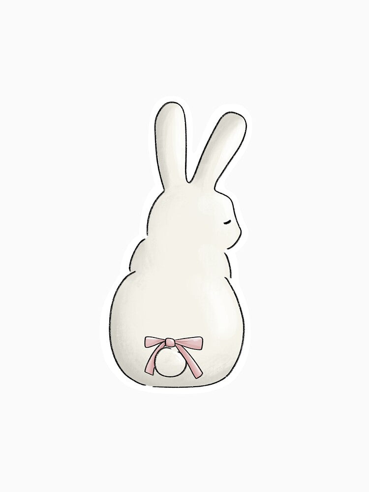 Bunny pink bow sticker by coconarvaezs
