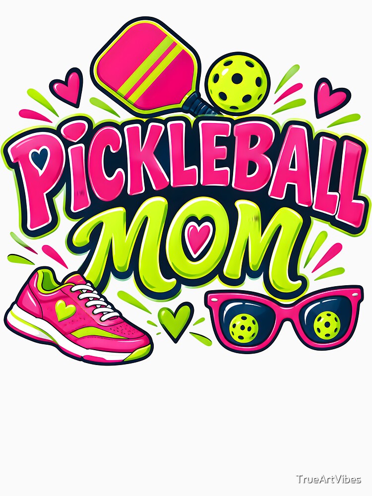 pickleball mom, pickleball women, pickleball court, pickleball player by TrueArtVibes