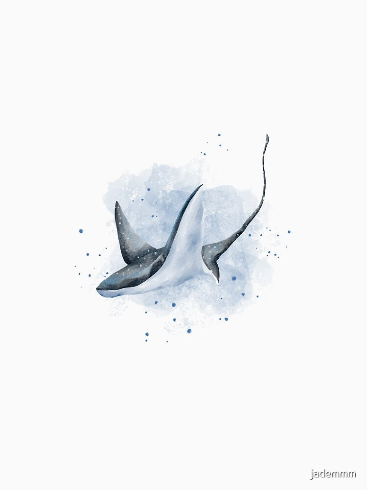 Watercolour manta ray by jademmm