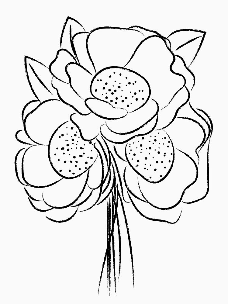 Flower line art 1 by MinimalStudio