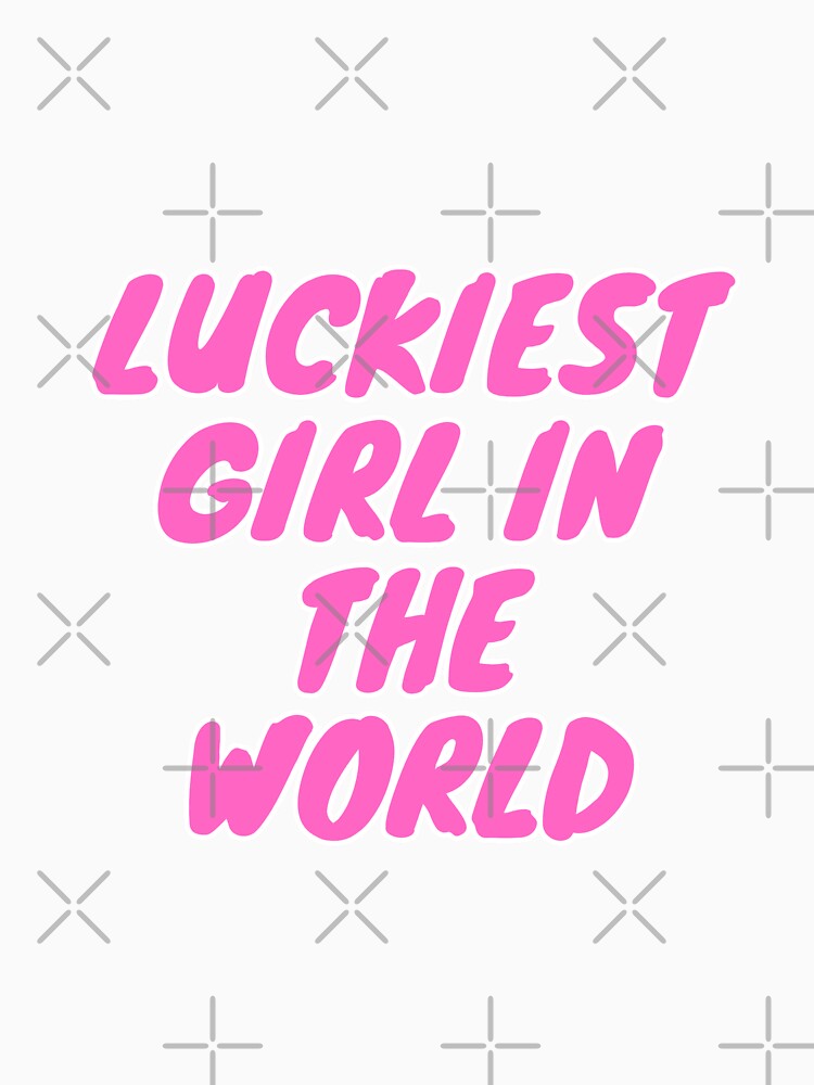 Lucky Girl, Luckiest Girl, Lucky, Daily Affirmation, Pink by Magic Love Art Print