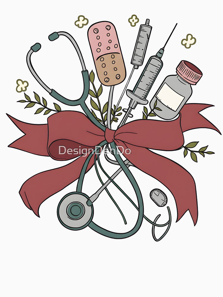 Pink Nurse Coquette, Coquette Bow, Coquette Nurse, Bow Nurse Medical Tools, Nurse Appreciation Gift by DesignDenDo ⭐⭐⭐⭐⭐