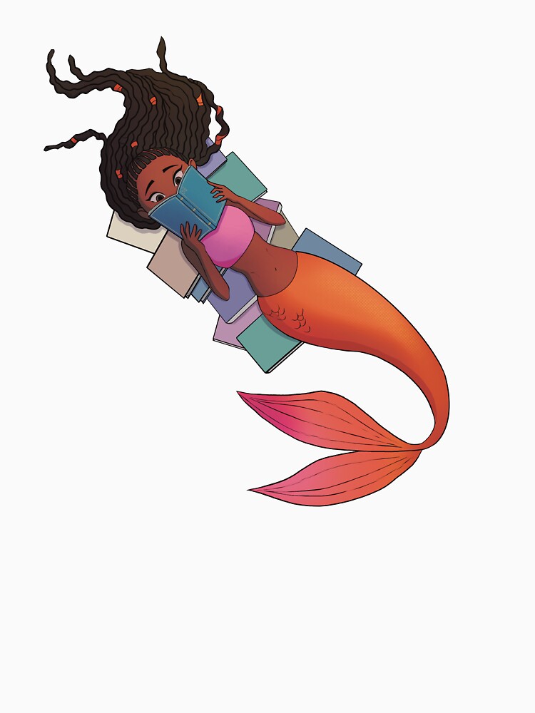 Book lover mermaid by Lala cozy art
