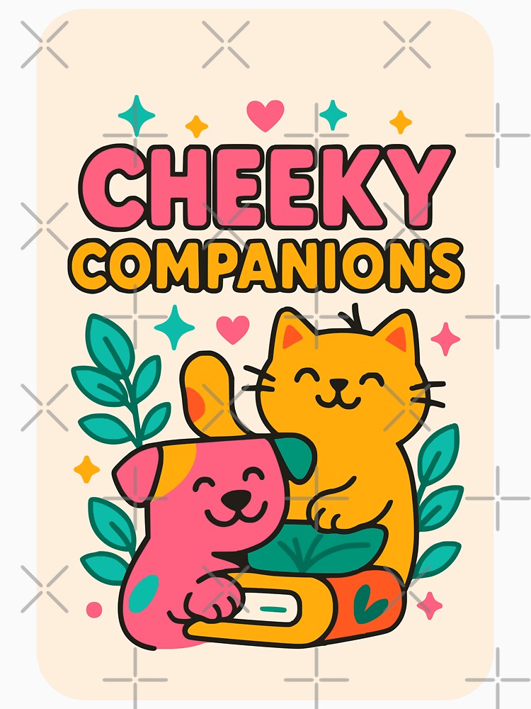 Cheeky Companions – Cute Cat & Dog Reading Shirt by Cheeky Companions