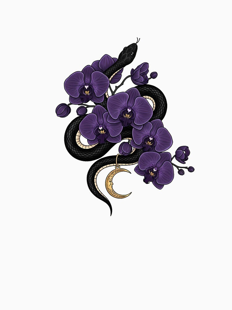 Gothic Orchid Snake Gift by IllumeInk