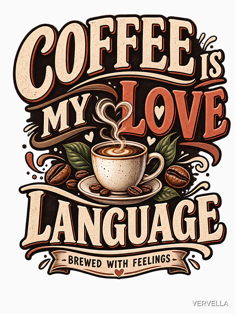 Coffee Is My Love Language T-Shirt by VERVELLA