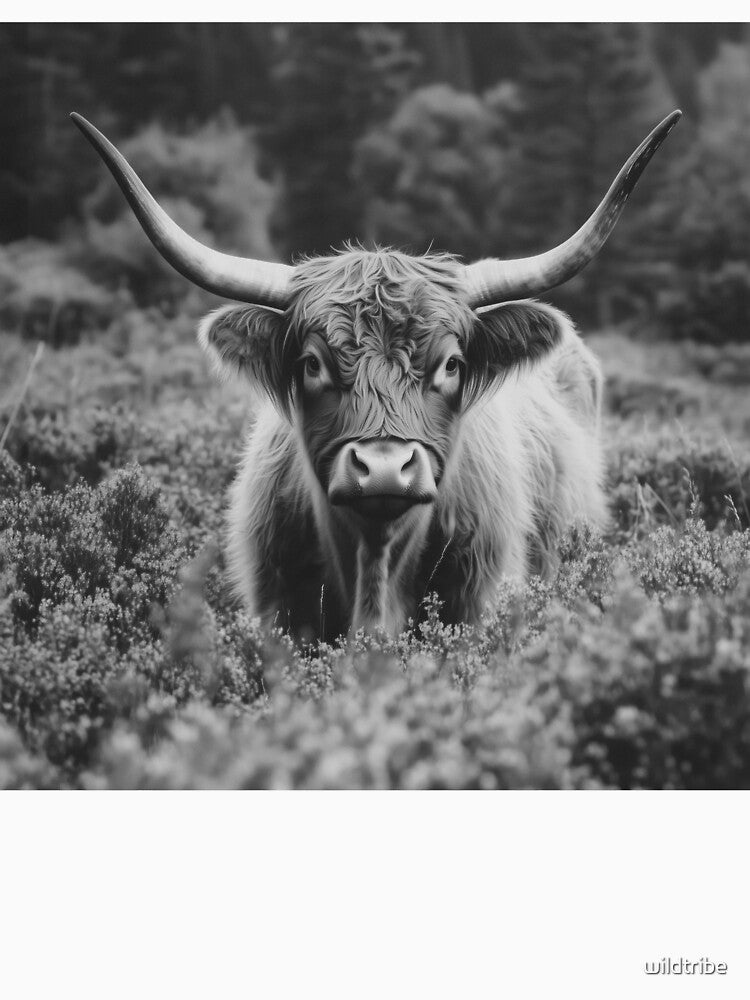 Flower Child | Highland Cow Portrait by wildtribe