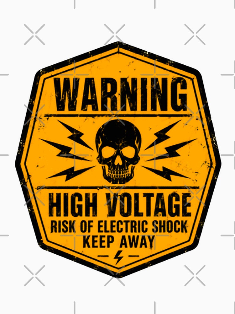 Warning High Voltage Risk Of Electric Shock Keep Away Electrician Electrical Safety by HumansStuck12