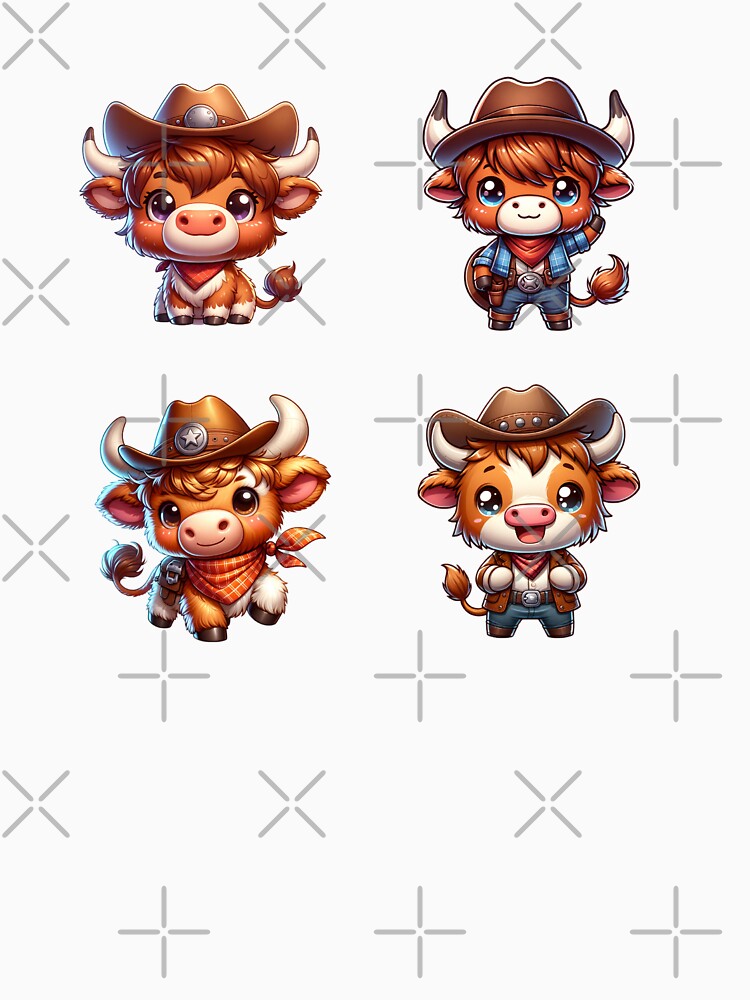Cowboy Scottish Highland Cows by TheAnimalZ00