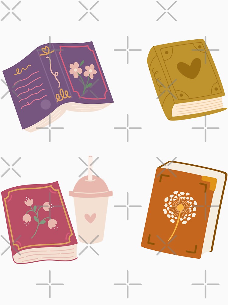 Aesthetic bookish set by Neadoodles