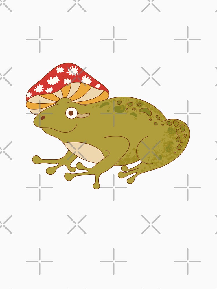 Frog with mushroom. Cute toad. by CoCoArt-Ua