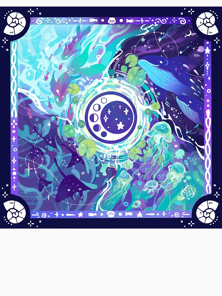 Abyss Stellarum: Celestial Ocean Moon Phases Underwater Fantasy by v.altameri