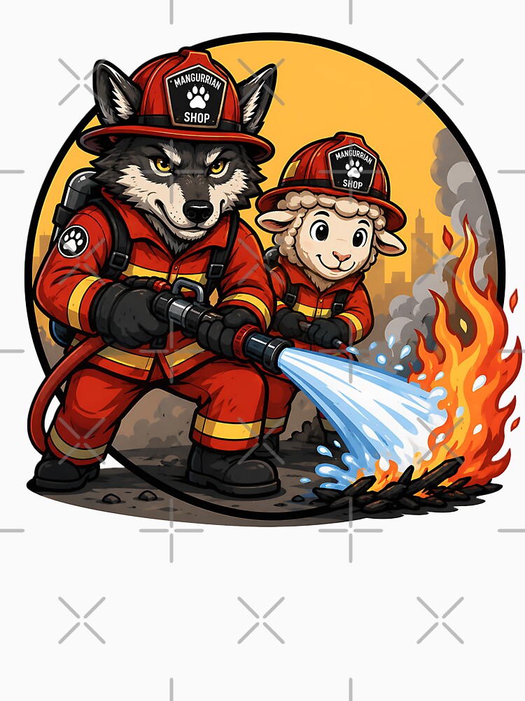 Wolf and Sheep Firefighters by Mangurrian Shop