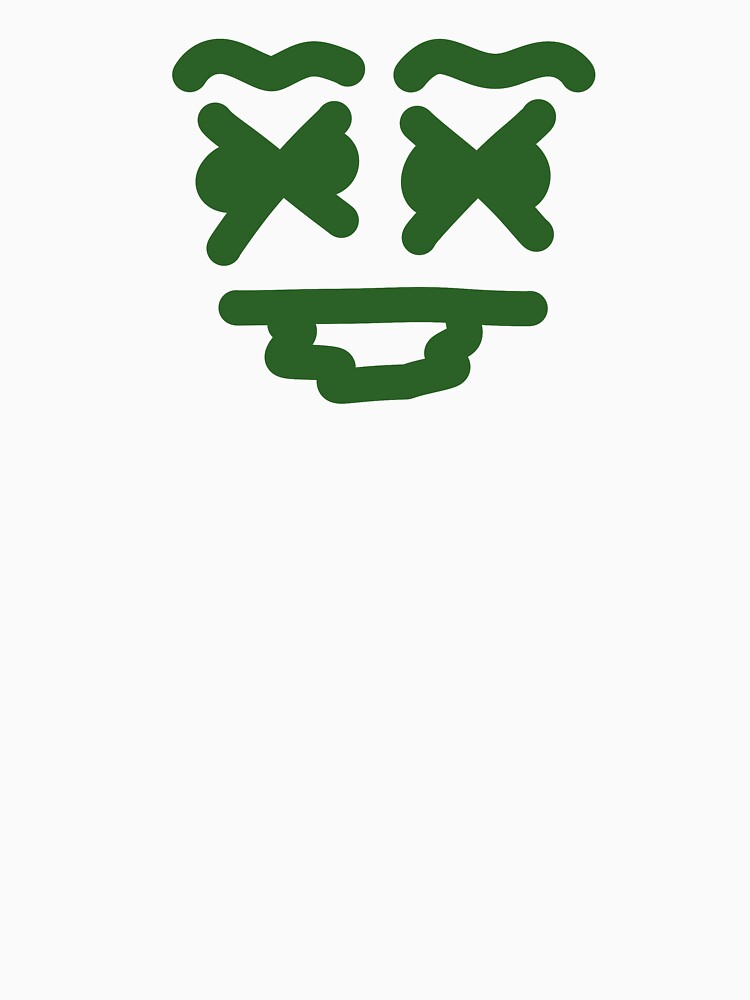 Green Abstract Doodle Face – Bold Minimalist Line Art Illustration by felipemaldonadoart