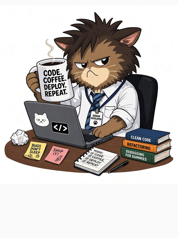 Funny Coding Cat Software Engineer by chicworld2026