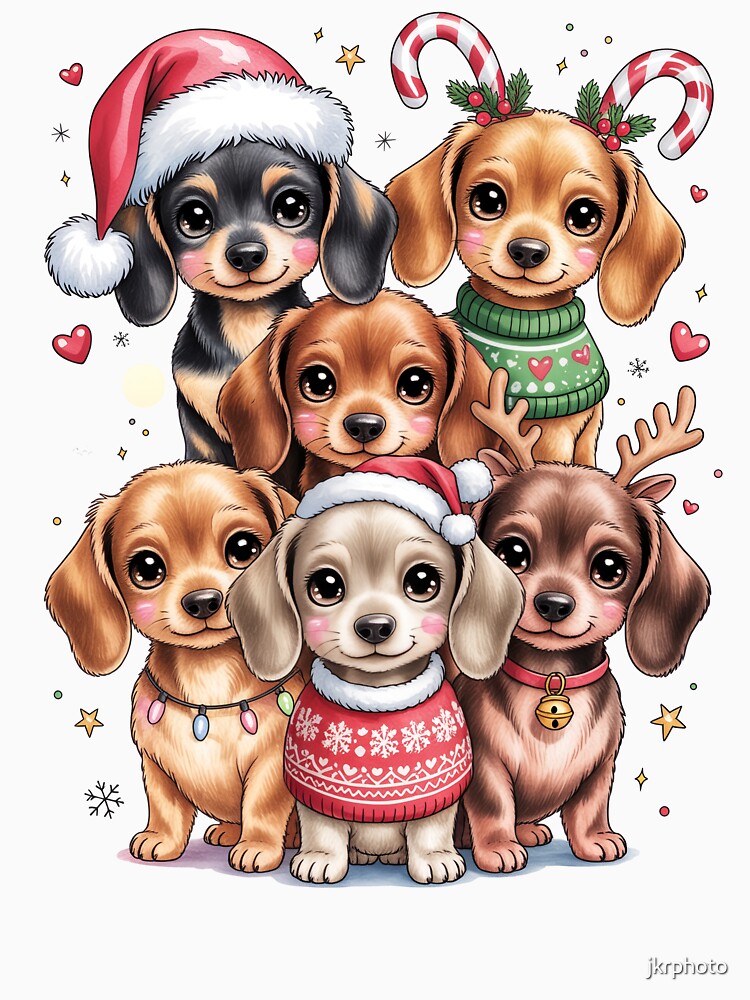 Cute Christmas Puppies by jkrphoto